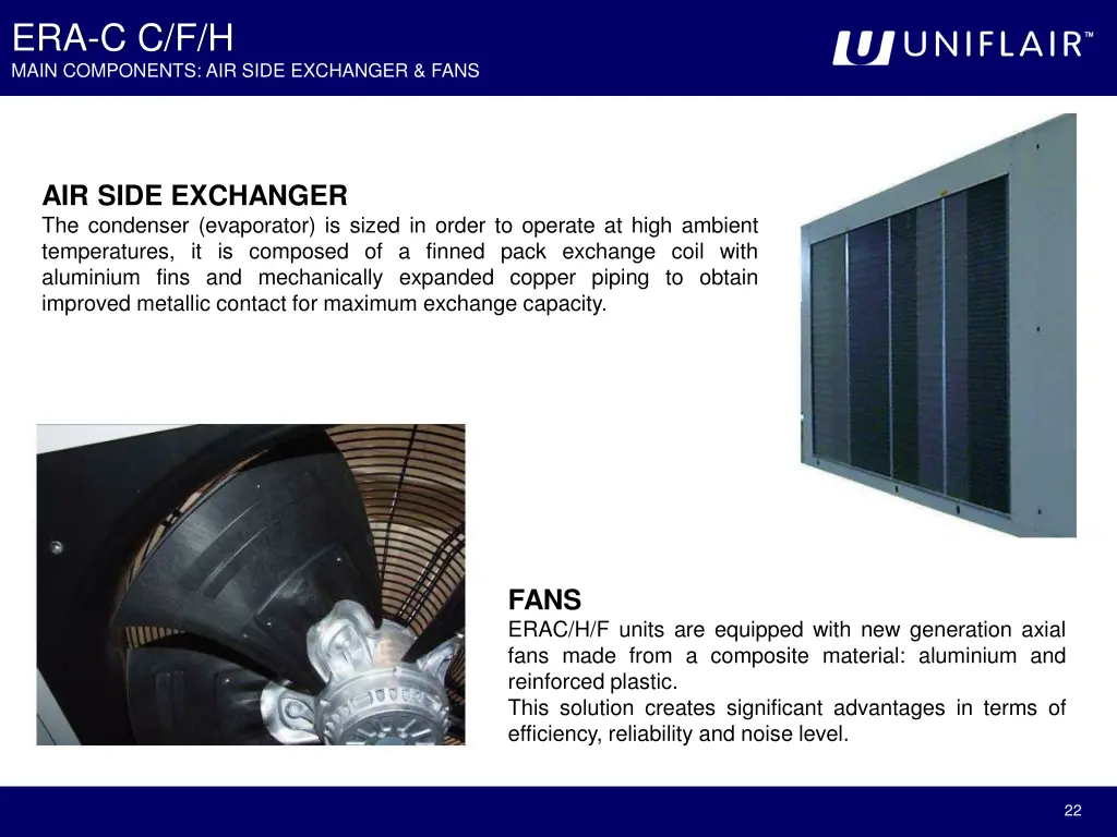 era c c f h main components air side exchanger