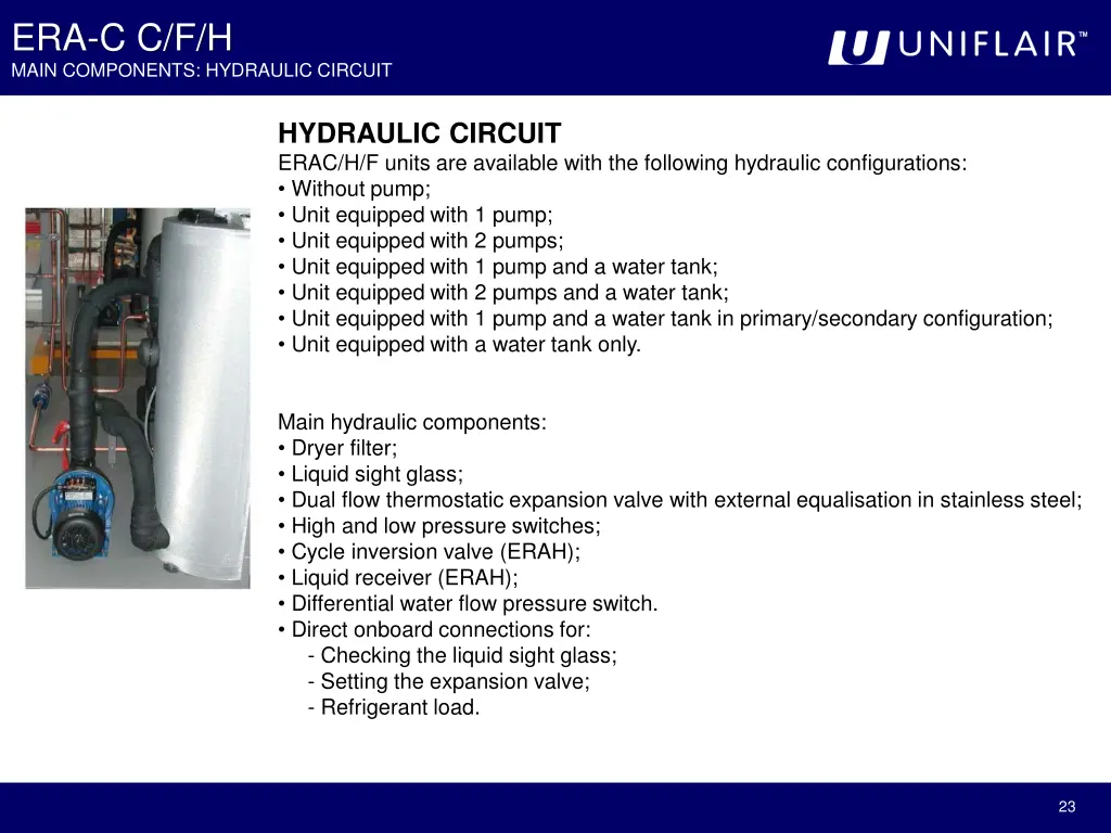 era c c f h main components hydraulic circuit