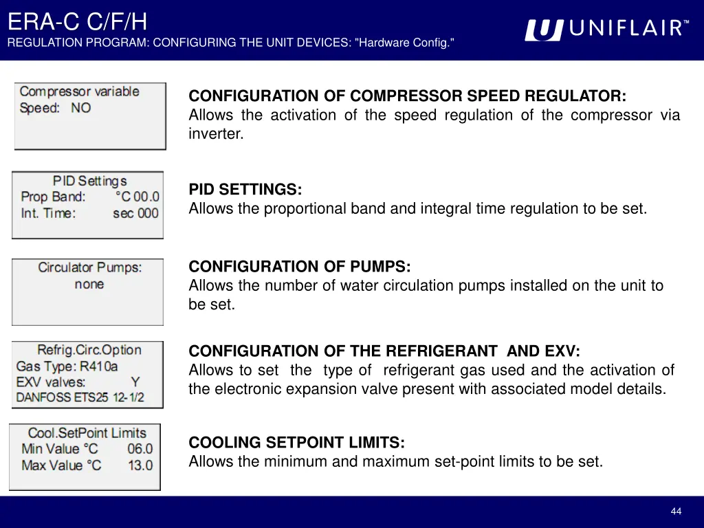 era c c f h regulation program configuring 2