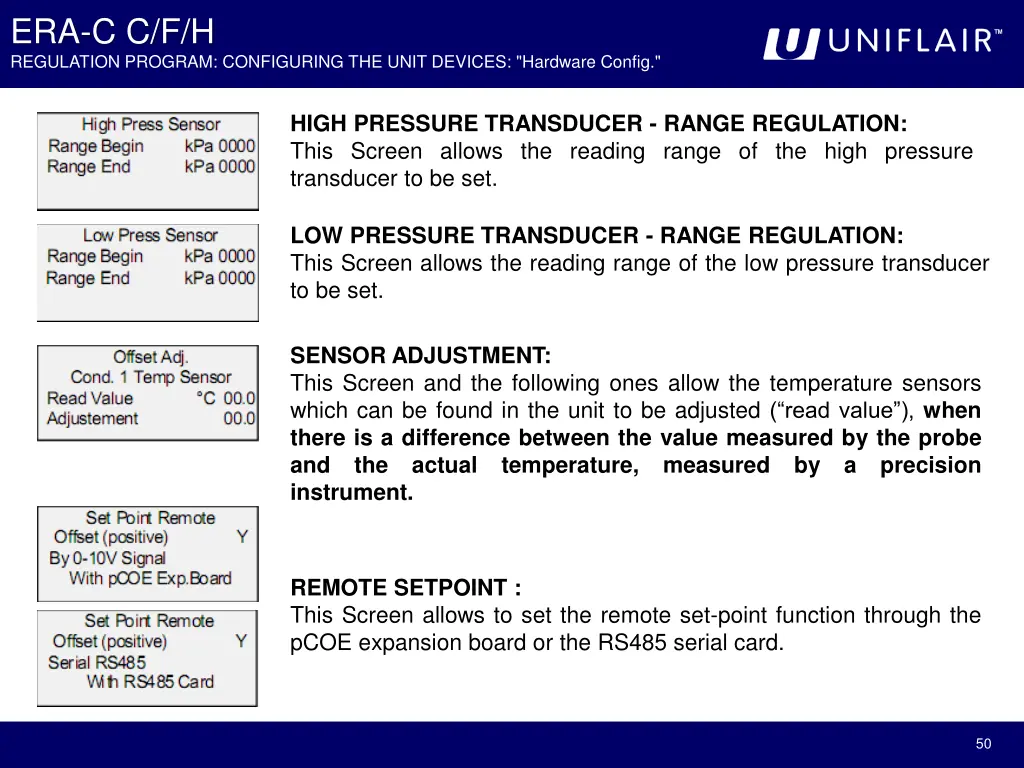 era c c f h regulation program configuring 8