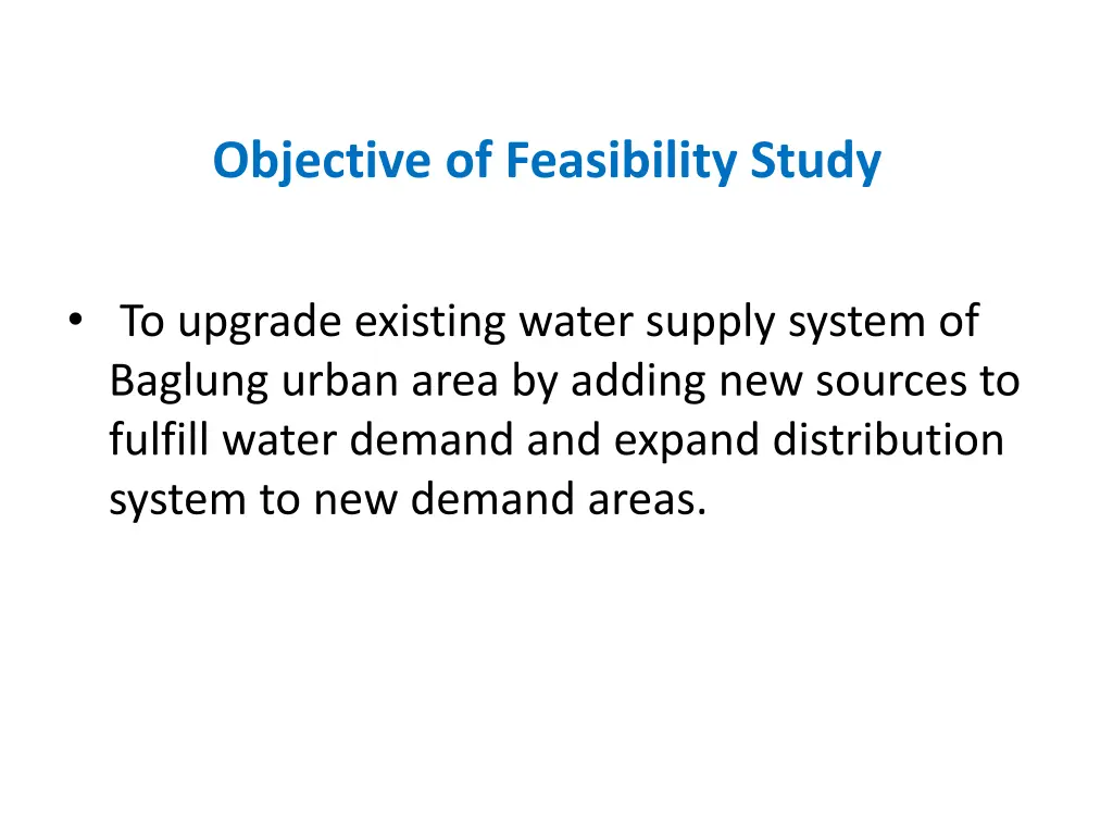 objective of feasibility study