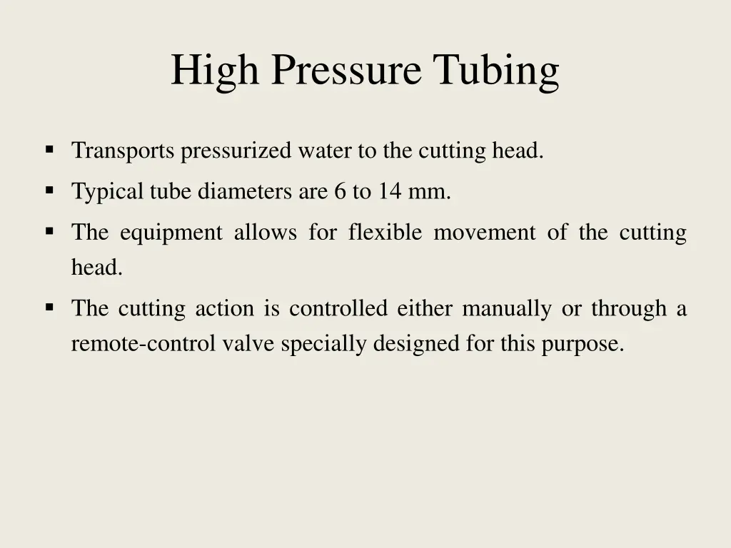 high pressure tubing