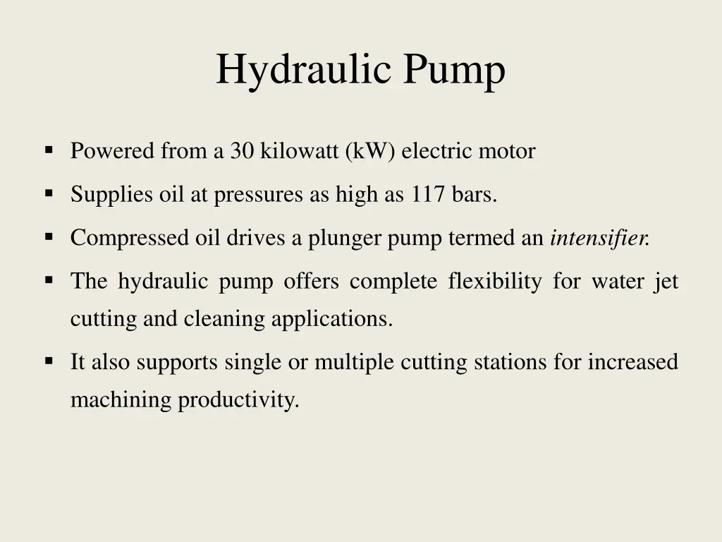 hydraulic pump