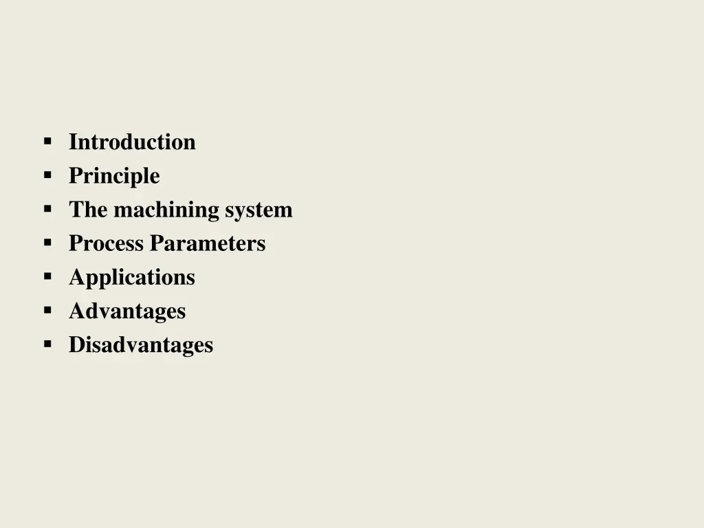 introduction principle the machining system