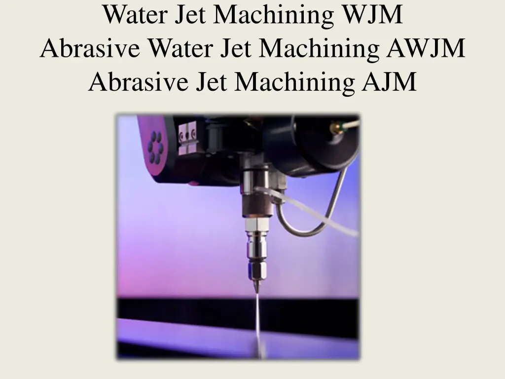 water jet machining wjm abrasive water