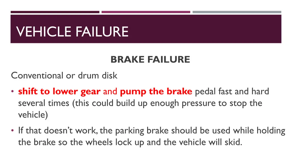 vehicle failure