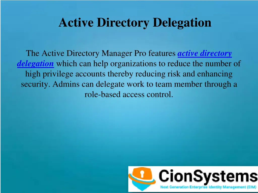 active directory delegation