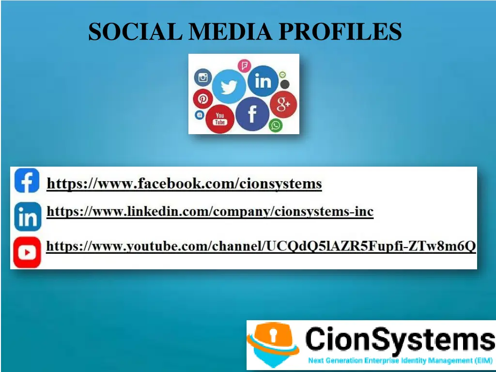 social media profiles