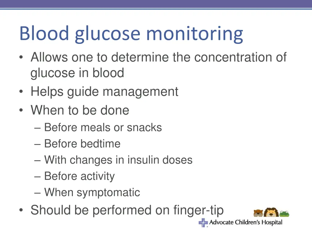 blood glucose monitoring allows one to determine