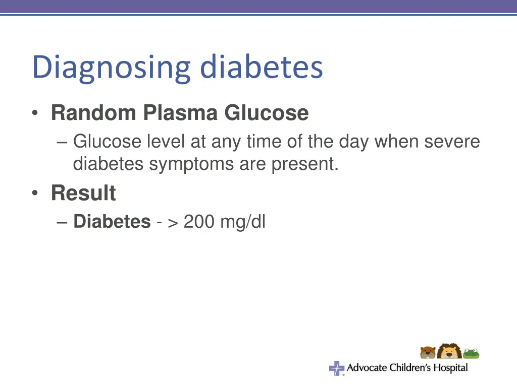 diagnosing diabetes 1