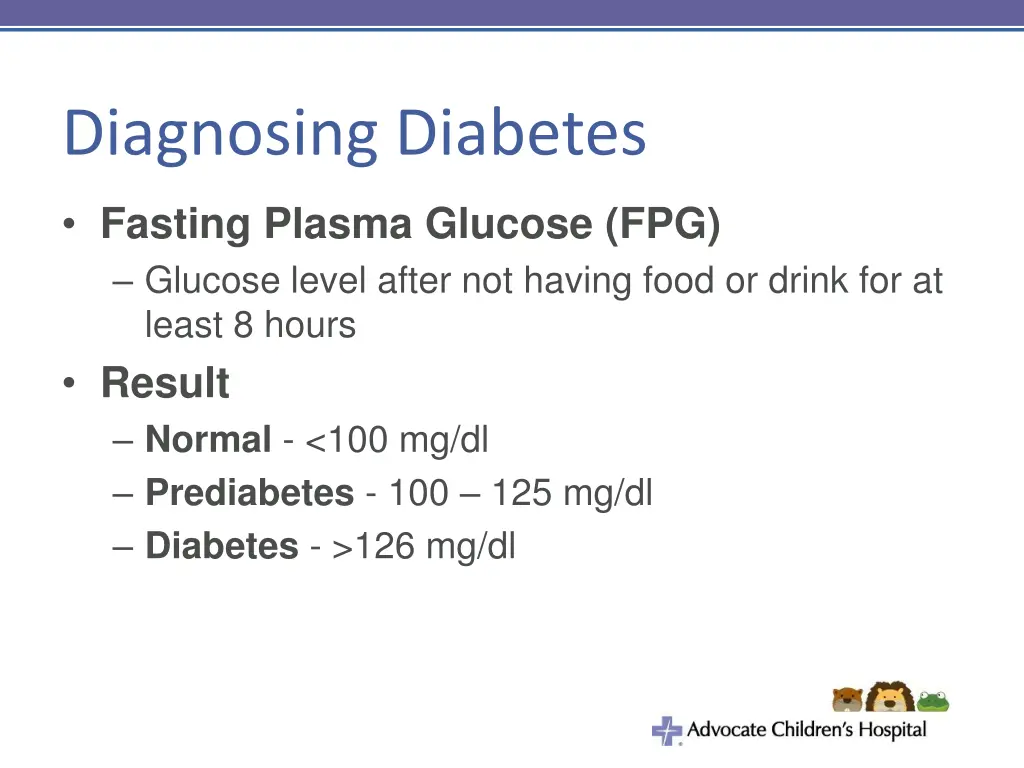 diagnosing diabetes