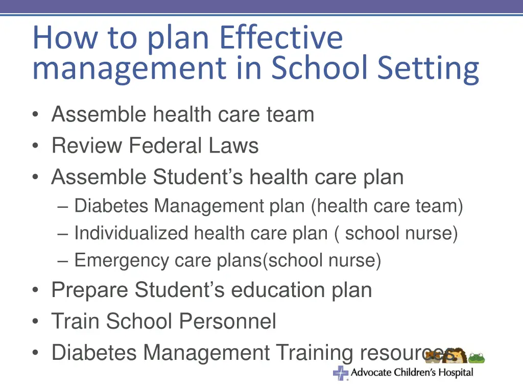 how to plan effective management in school setting