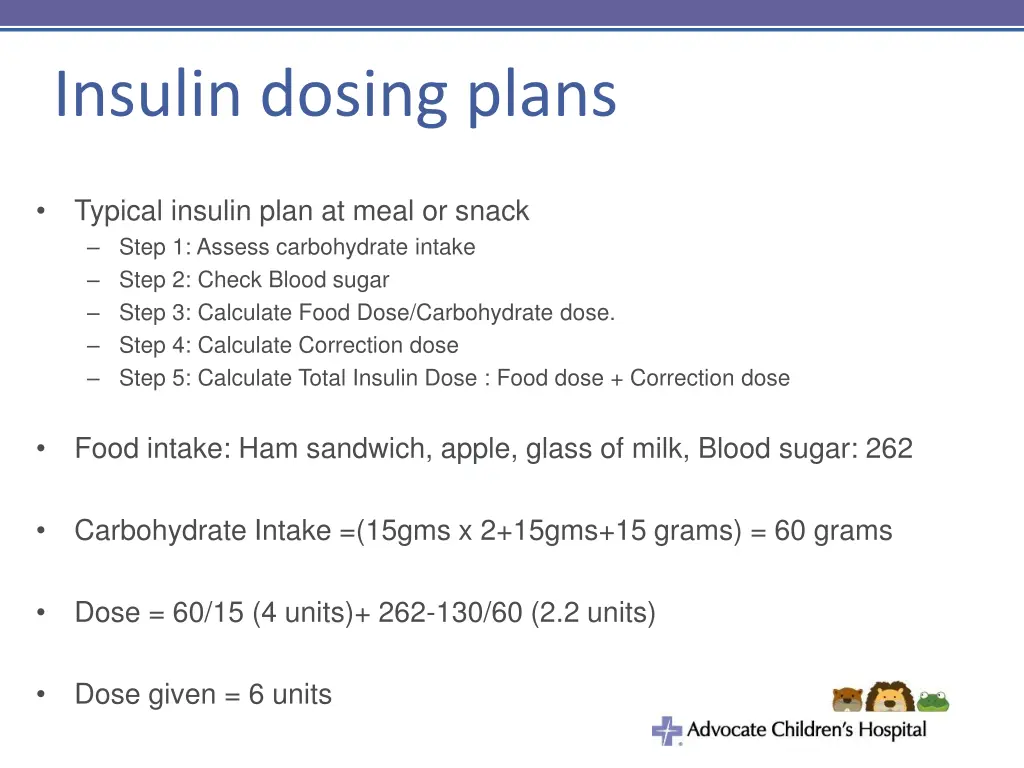 insulin dosing plans