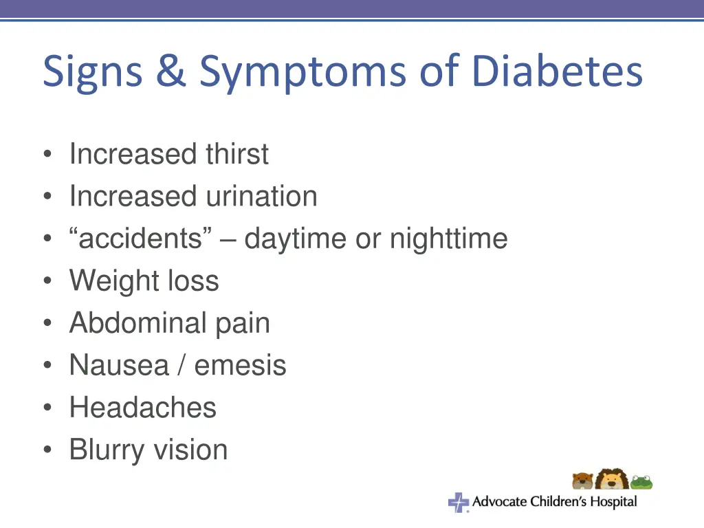 signs symptoms of diabetes