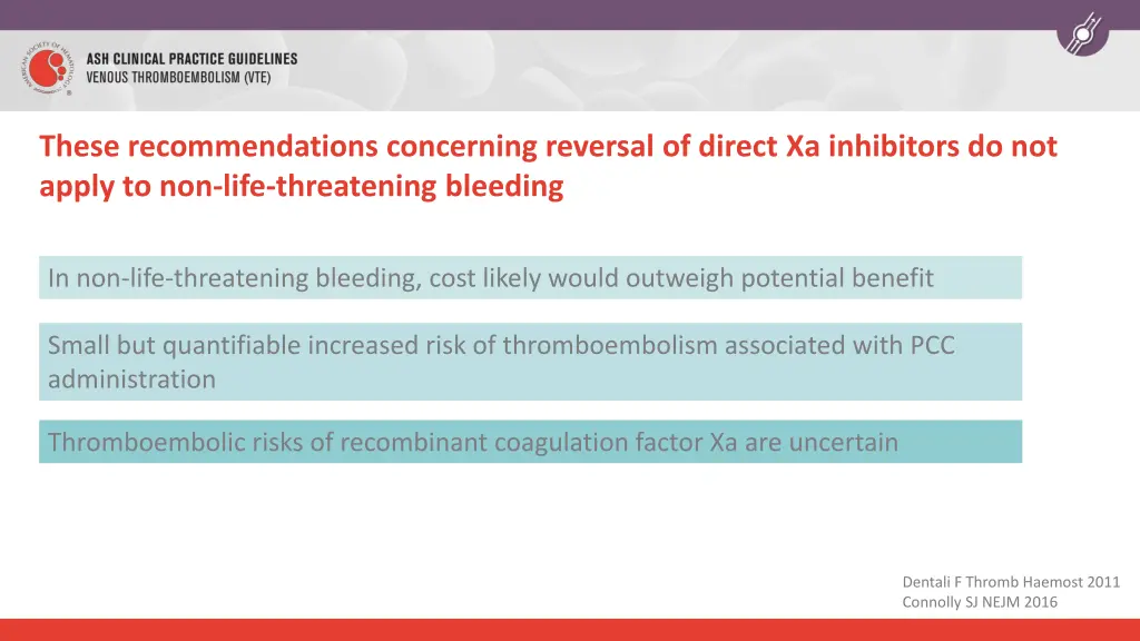 these recommendations concerning reversal