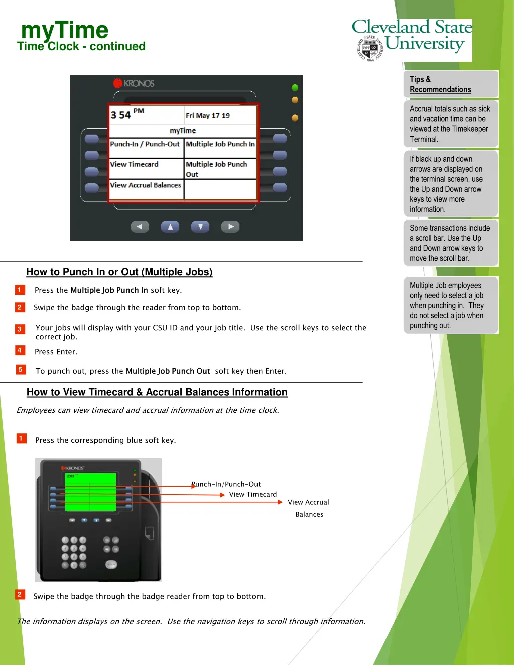 mytime time clock continued