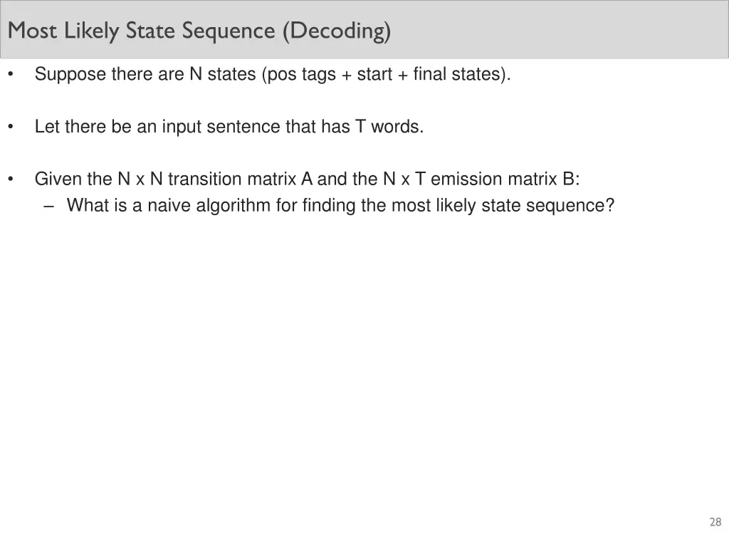 most likely state sequence decoding 1