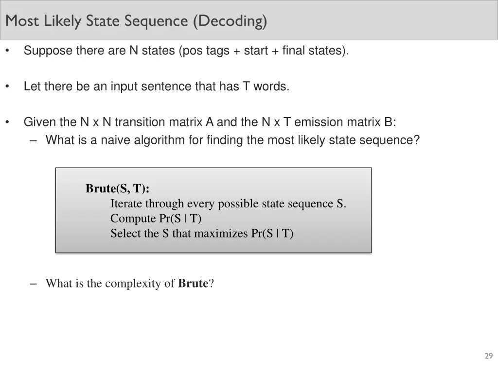 most likely state sequence decoding 2