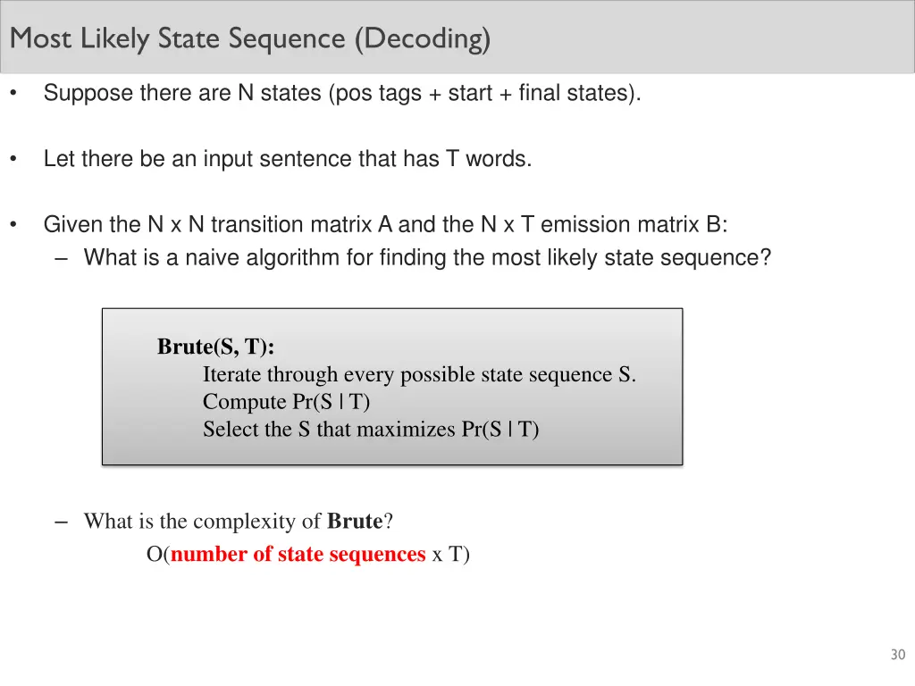 most likely state sequence decoding 3