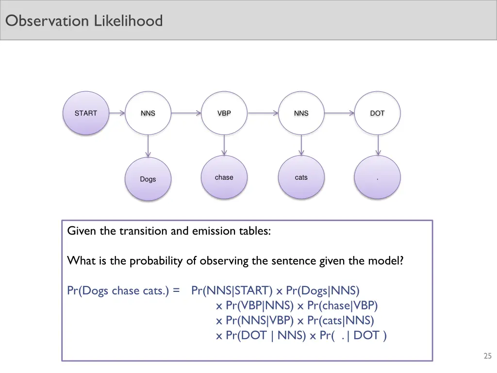 observation likelihood