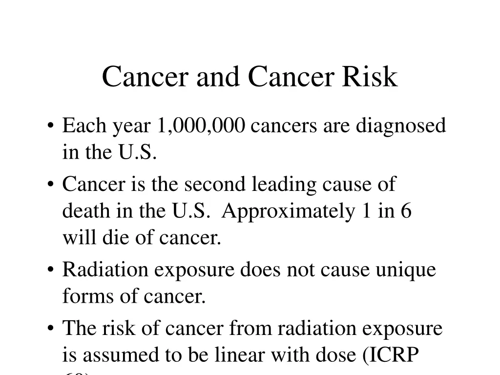 cancer and cancer risk