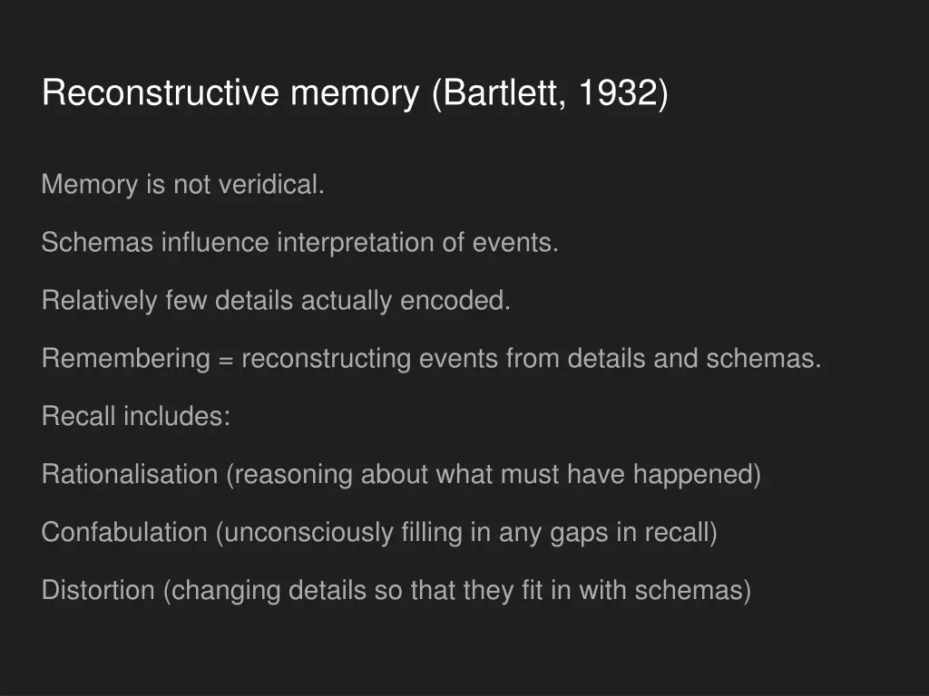 reconstructive memory bartlett 1932