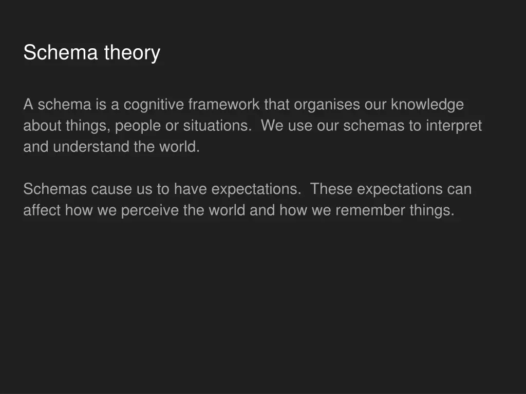 schema theory