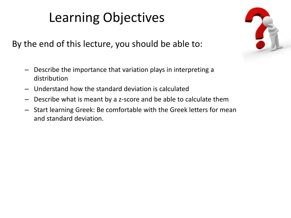 learning objectives