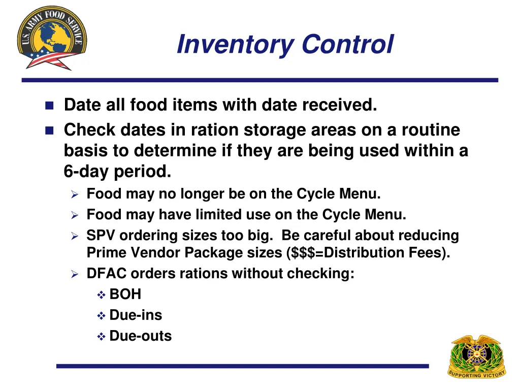 inventory control