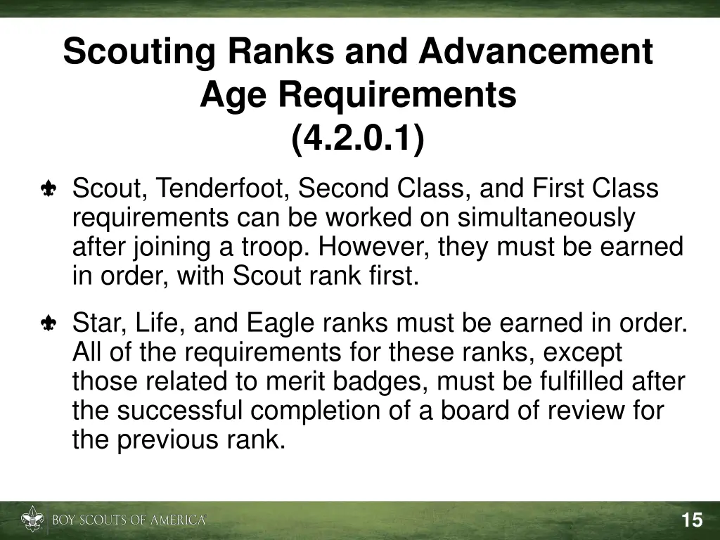 scouting ranks and advancement age requirements