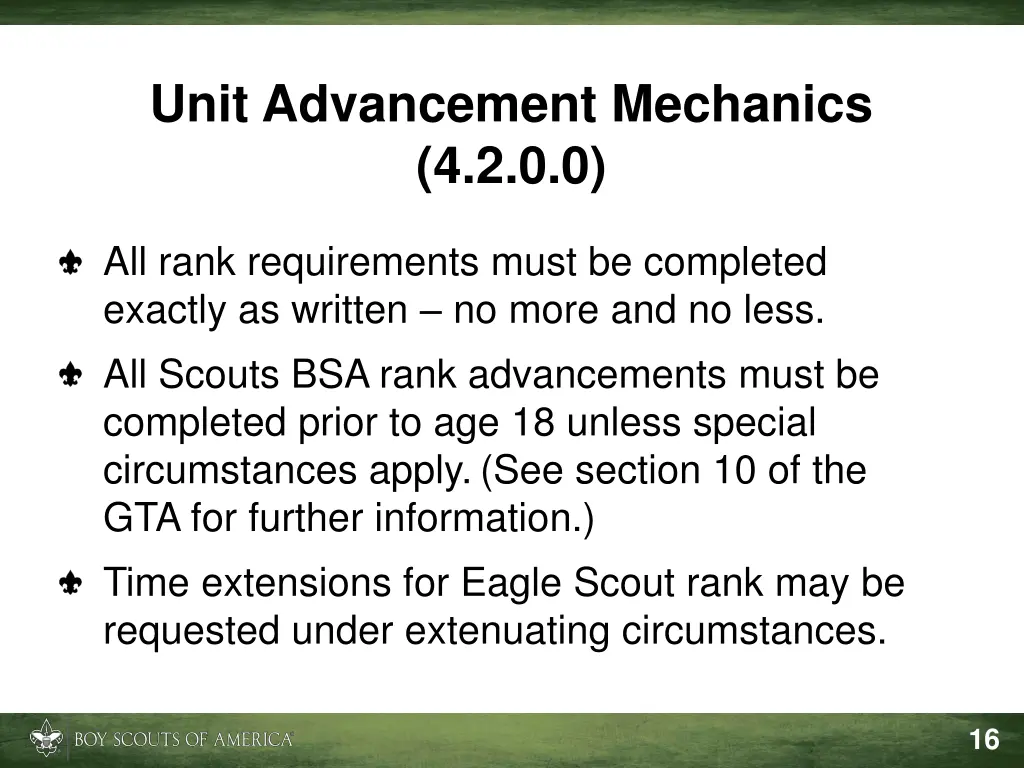 unit advancement mechanics 4 2 0 0