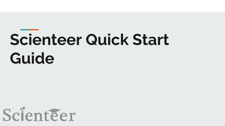 scienteer quick start guide