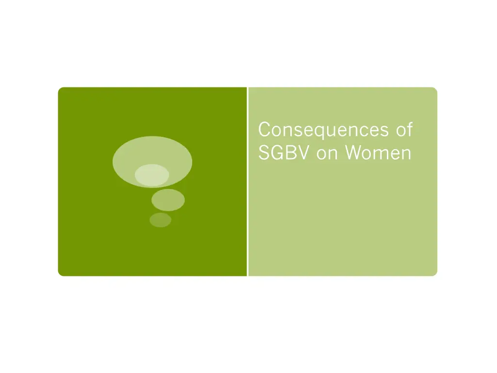 consequences of sgbv on women