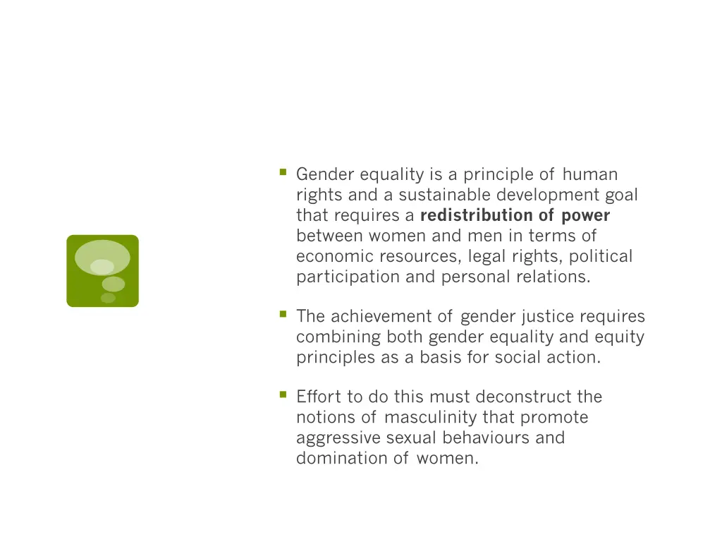 gender equality is a principle of human rights