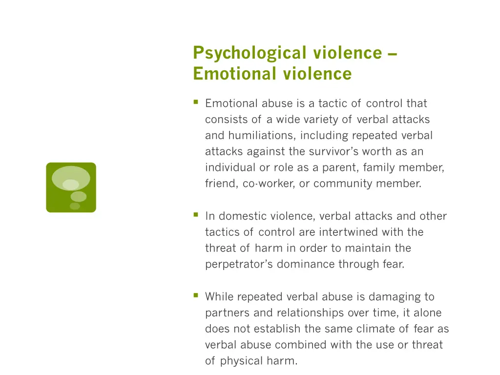 psychological violence emotional violence