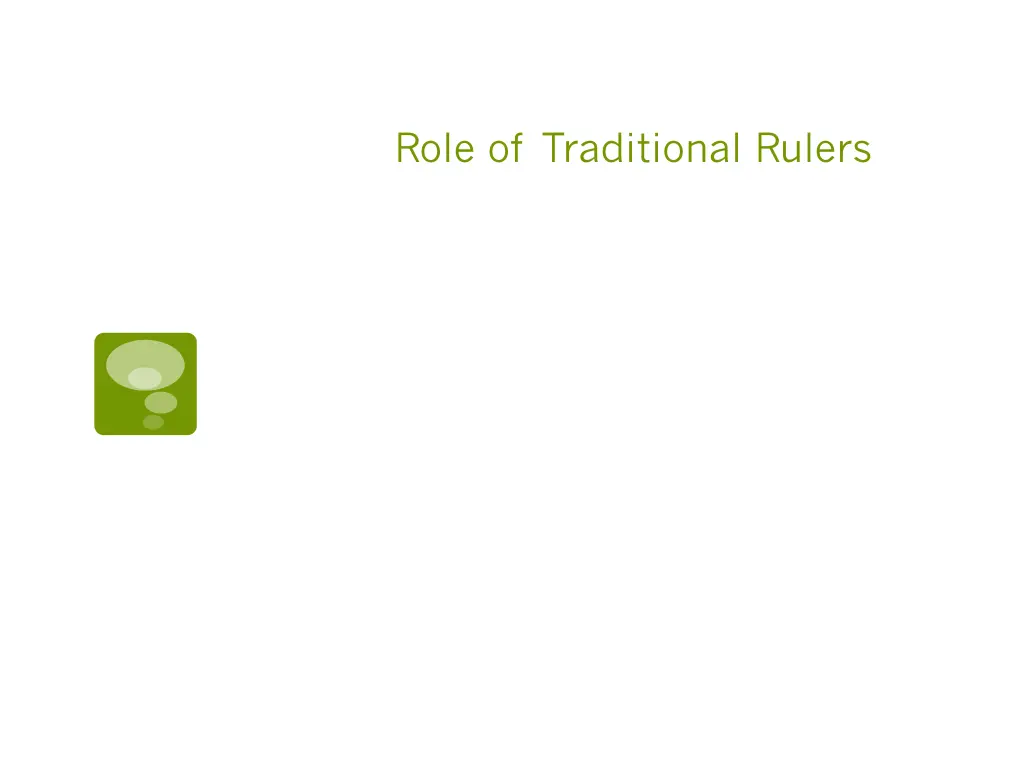 role of traditional rulers