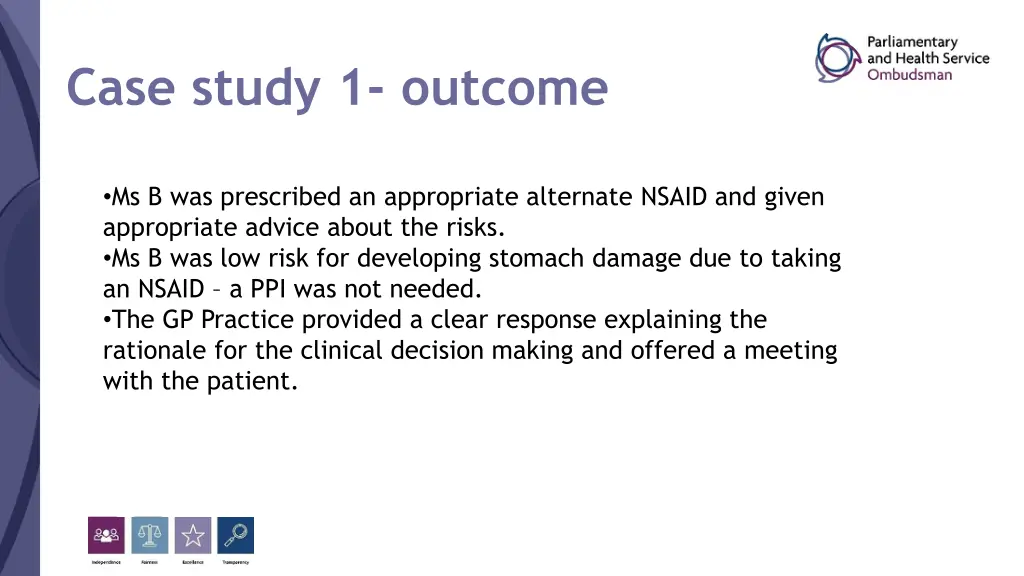 case study 1 outcome