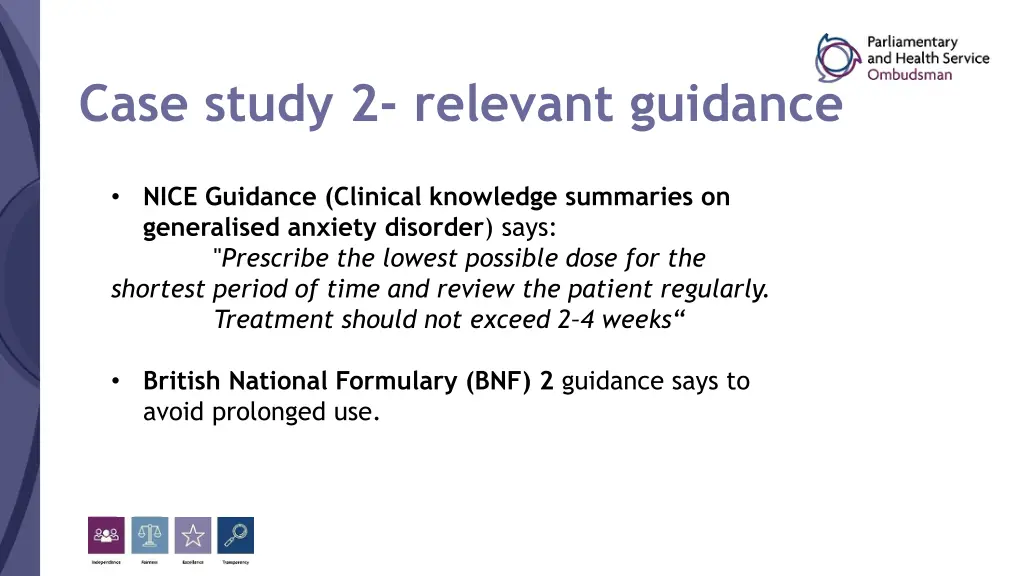 case study 2 relevant guidance