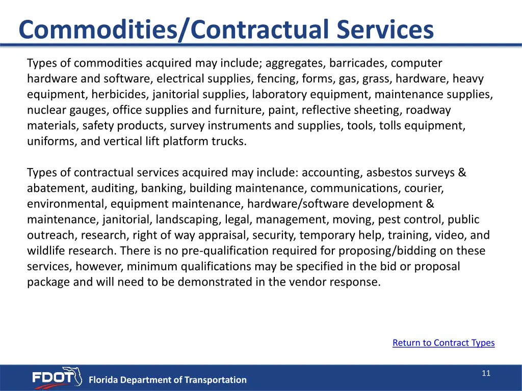 commodities contractual services 1