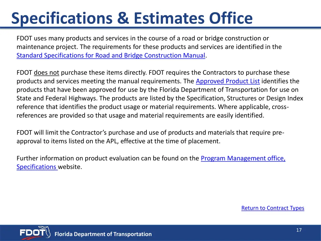 specifications estimates office