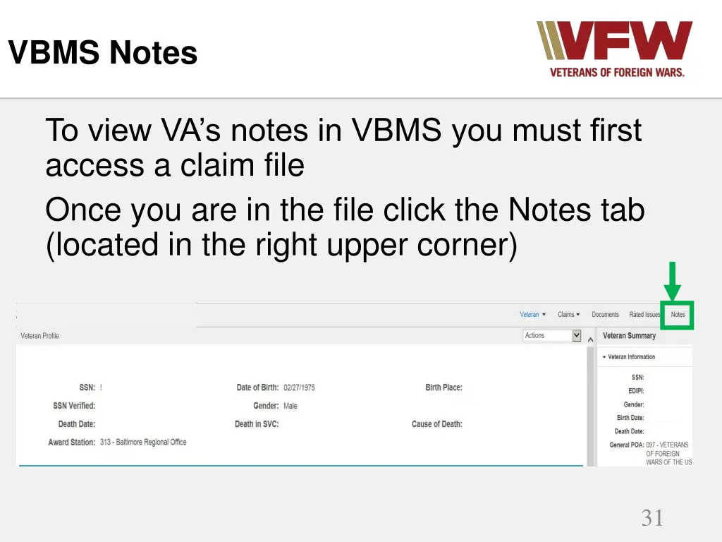 vbms notes 1