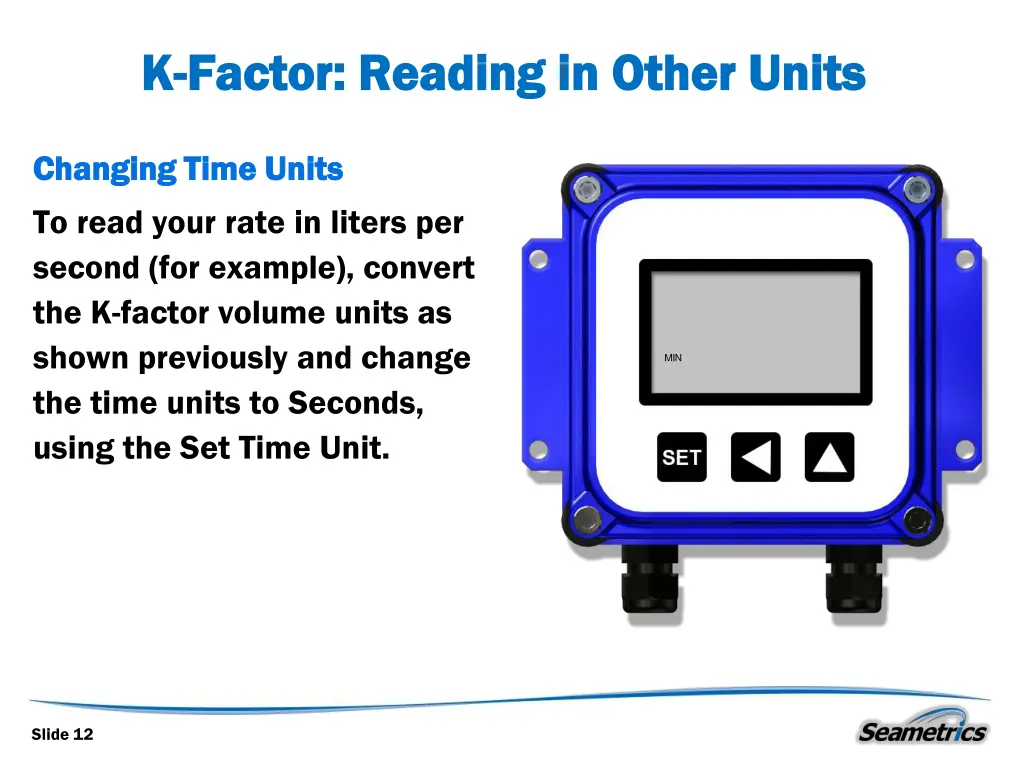 k k factor reading in other units factor reading 1