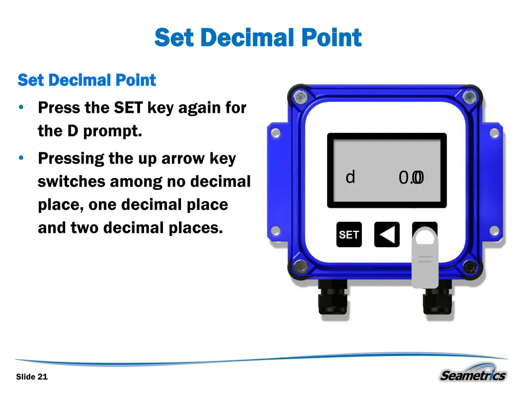 set decimal point set decimal point