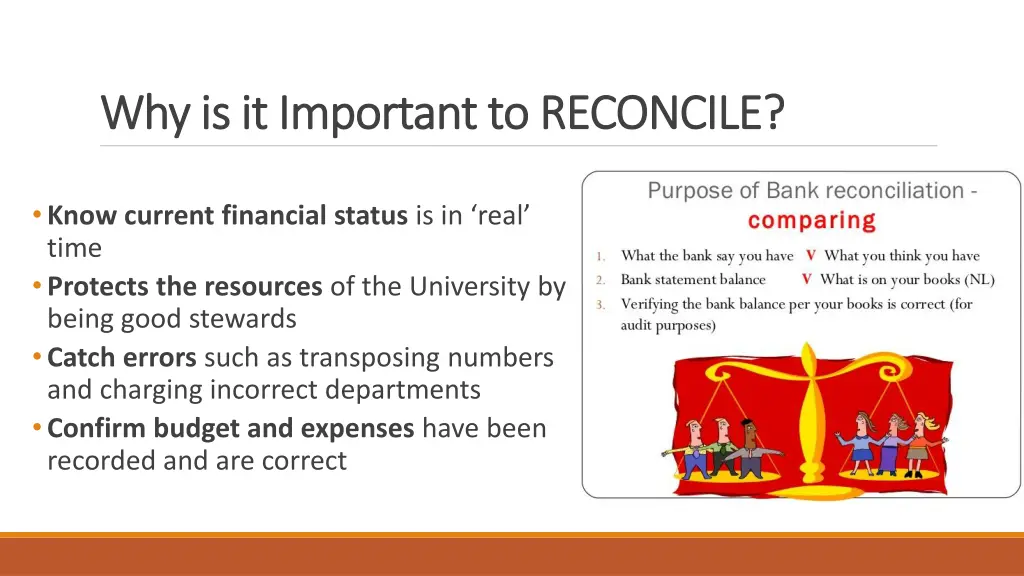 why is it important to reconcile