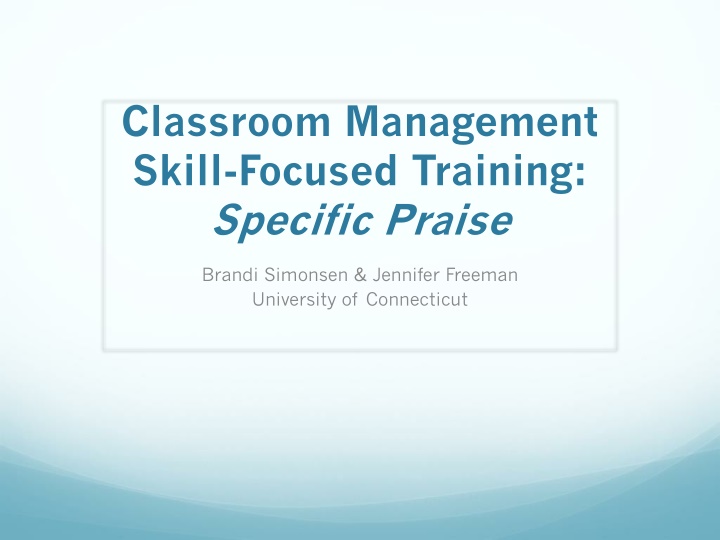 classroom management skill focused training