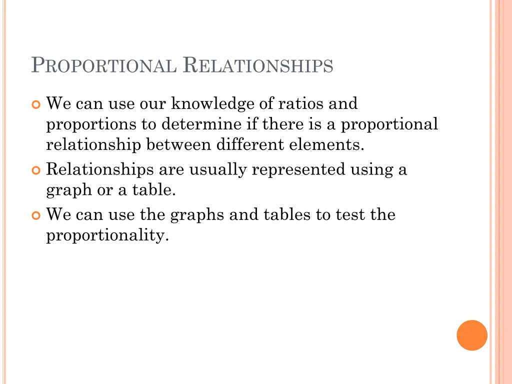 p roportional r elationships