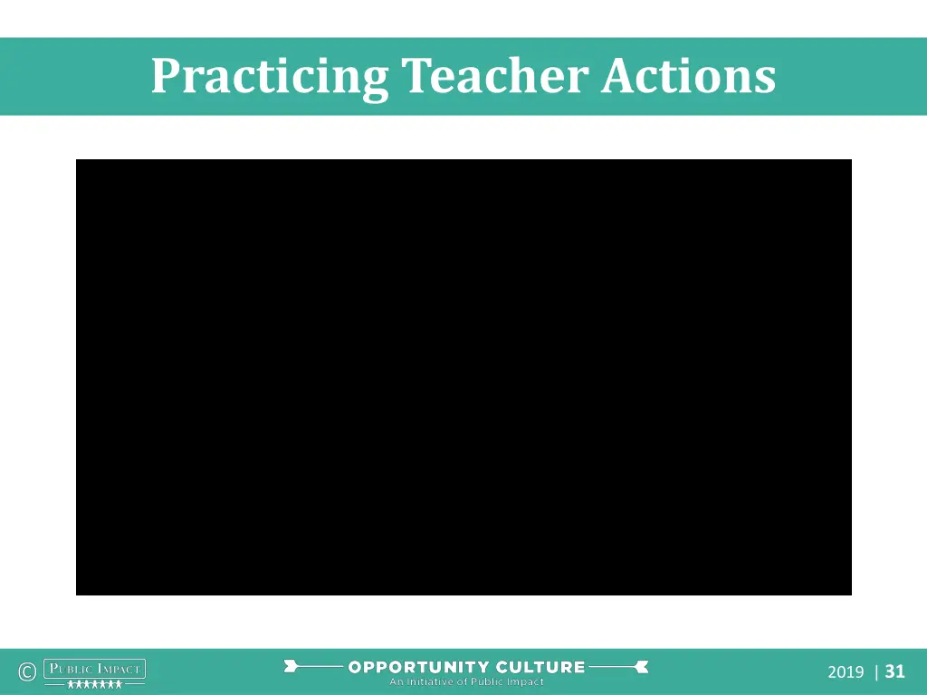 practicing teacher actions