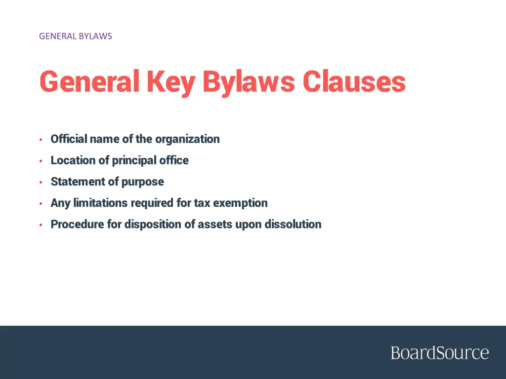 general bylaws