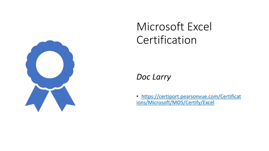 microsoft excel certification 1