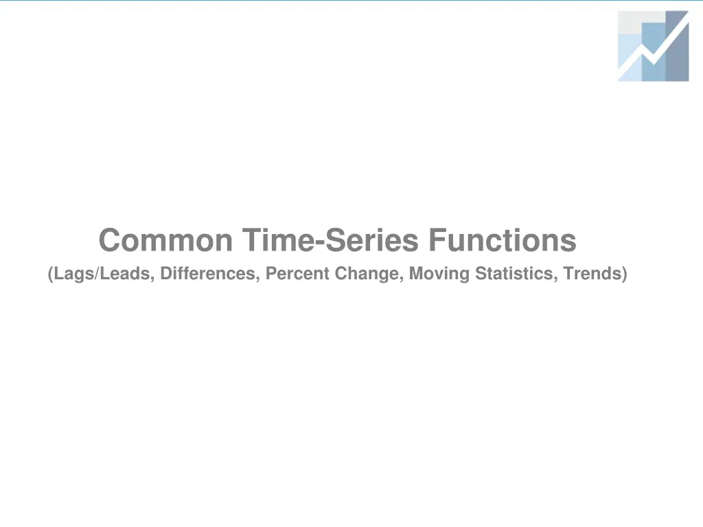 common time series functions lags leads